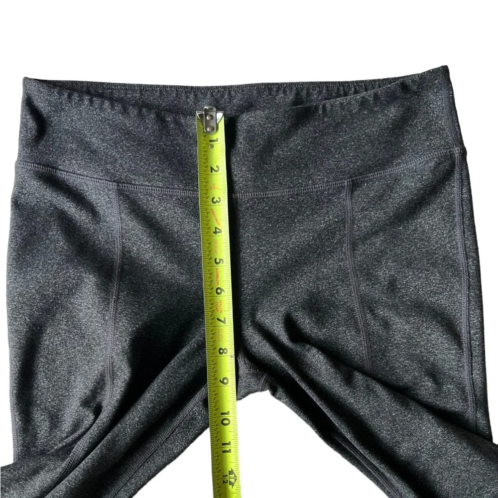 Prana Leggings Cropped Gray Crisscross Seams Size Medium - Picture 10 of 12